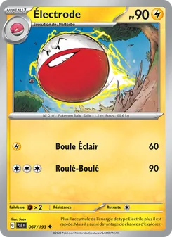 Carte Électrode 067/193 – Évolutions à Paldea