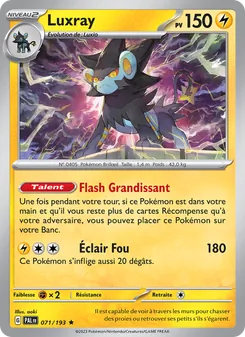 Carte Luxray 071/193 – Évolutions à Paldea