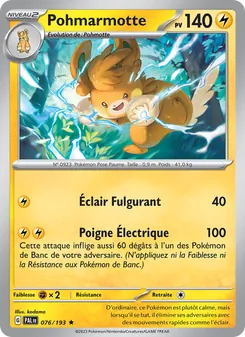 Carte Pohmarmotte 076/193 – Évolutions à Paldea