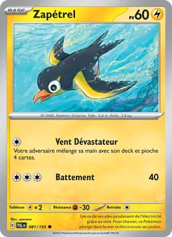 Carte Zapétrel 081/193 – Évolutions à Paldea