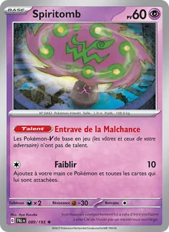 Carte Spiritomb 089/193 – Évolutions à Paldea
