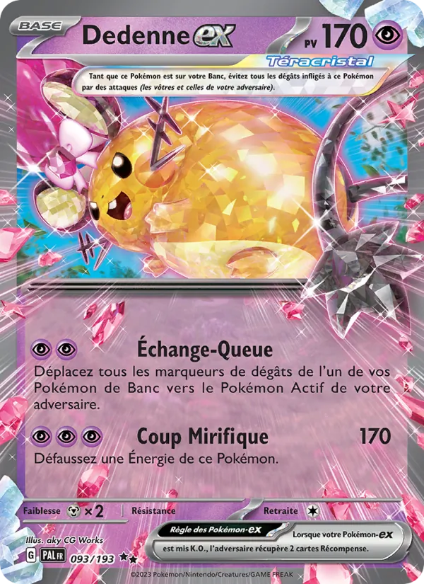 Carte Dedenne-ex 093/193 – Évolutions à Paldea