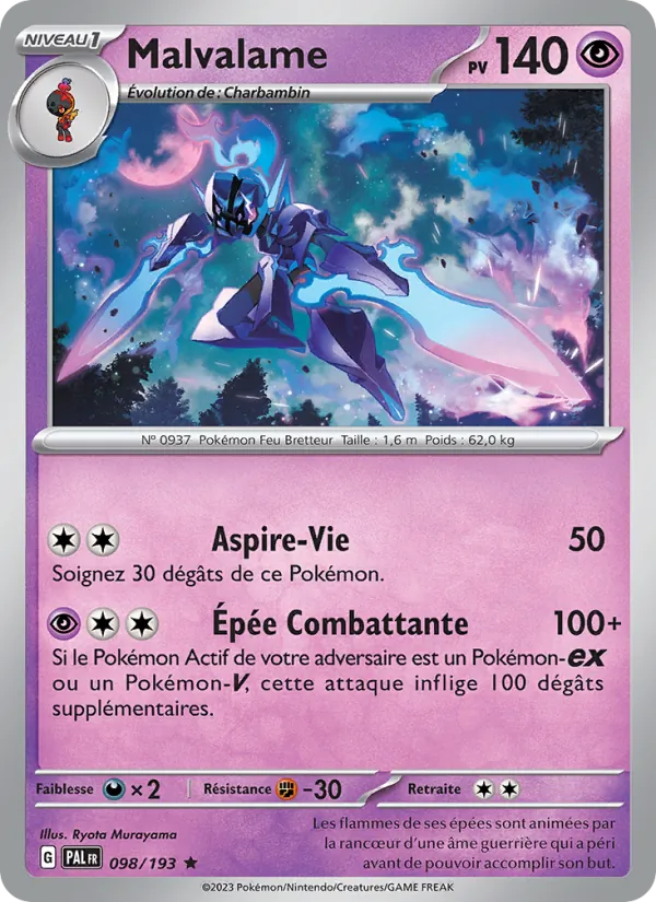 Carte Malvalame 098/193 – Évolutions à Paldea
