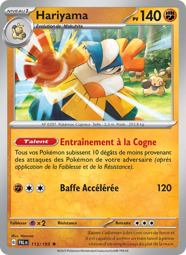 Carte Hariyama 113/193 – Évolutions à Paldea