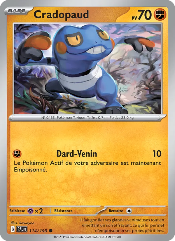 Carte Cradopaud 114/193 – Évolutions à Paldea