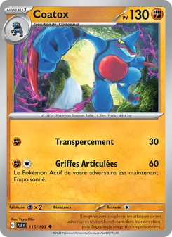 Carte Coatox 115/193 – Évolutions à Paldea