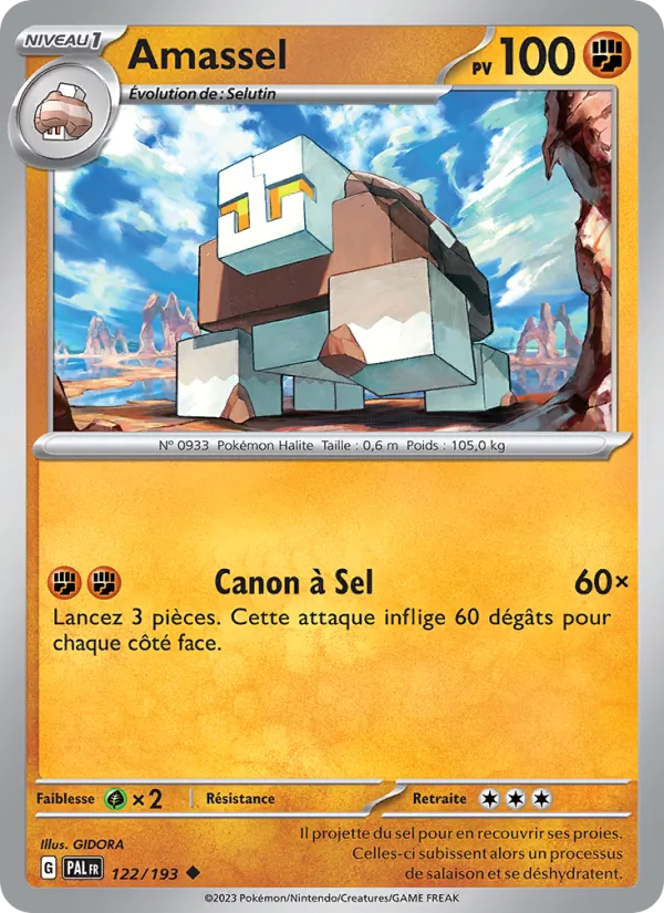 Carte Amassel 122/193 – Évolutions à Paldea