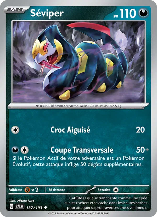 Carte Séviper 137/193 – Évolutions à Paldea