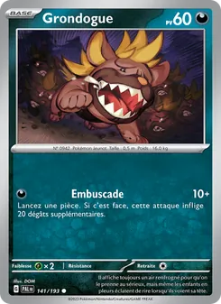 Carte Grondogue 141/193 – Évolutions à Paldea