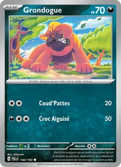 Carte Grondogue 142/193 – Évolutions à Paldea