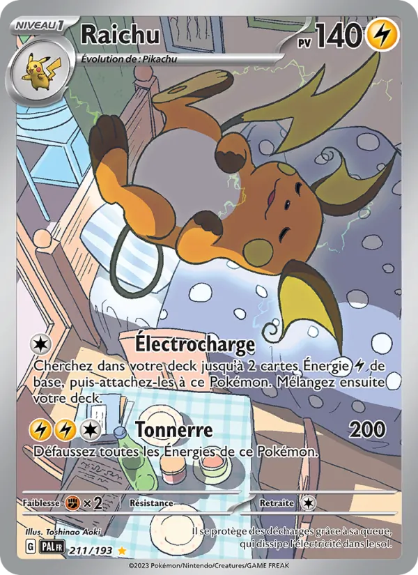 Carte Raichu 211/193 – Évolutions à Paldea