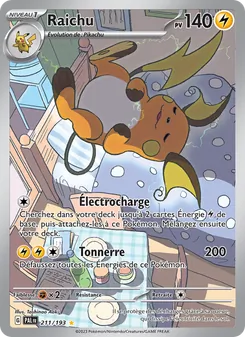 Carte Raichu 211/193 – Évolutions à Paldea