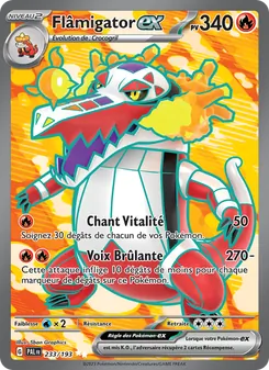 Carte Flâmigator-ex 233/193 – Évolutions à Paldea