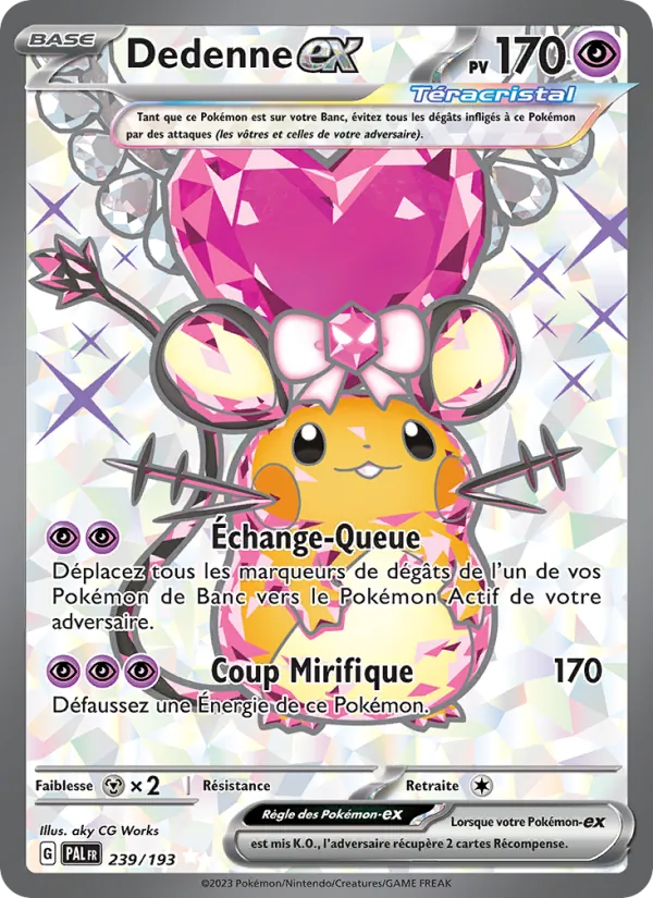 Carte Dedenne-ex 239/193 – Évolutions à Paldea