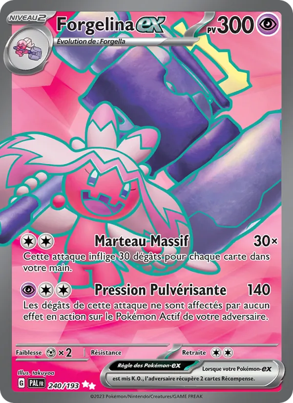 Carte Forgelina-ex 240/193 – Évolutions à Paldea