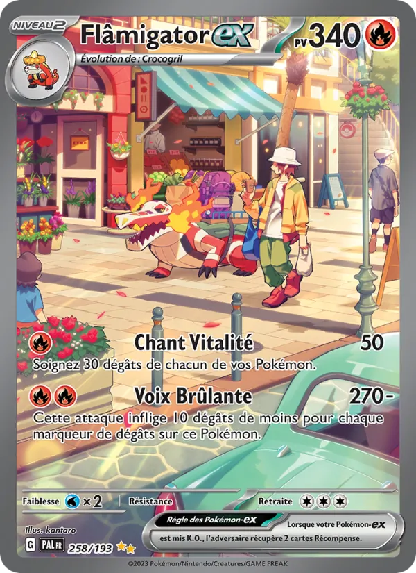 Carte Flâmigator-ex 258/193 – Évolutions à Paldea