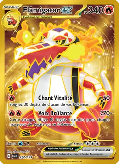 Carte Flâmigator-ex 272/193 – Évolutions à Paldea