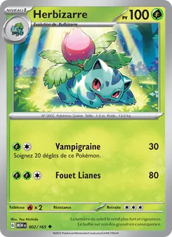 Carte Herbizarre 002/165 – 151