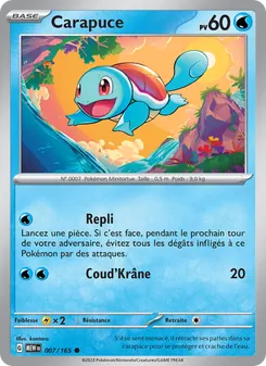 Carte Carapuce 007/165 – 151
