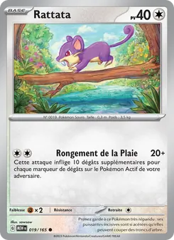 Carte Rattata 019/165 – 151