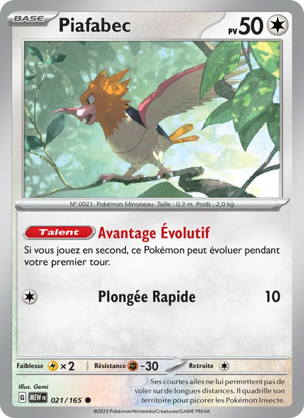 Carte Piafabec 021/165 – 151