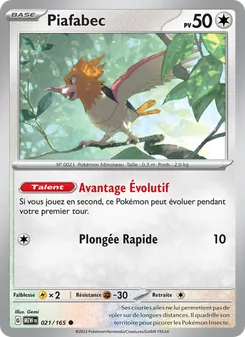 Carte Piafabec 021/165 – 151