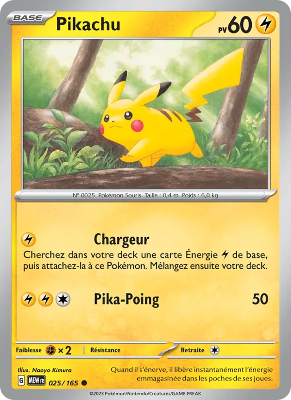 Carte Pikachu 025/165 – 151