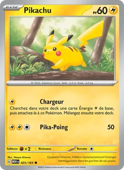Carte Pikachu 025/165 – 151