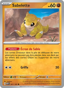 Carte Sabelette 027/165 – 151