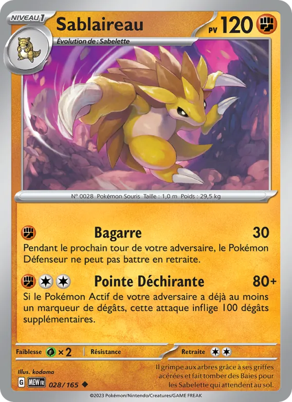 Carte Sablaireau 028/165 – 151