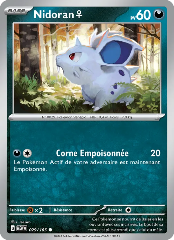 Carte Nidoran♀ 029/165 – 151