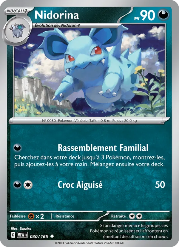 Carte Nidorina 030/165 – 151