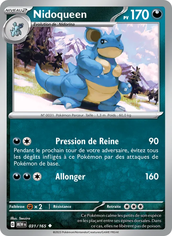 Carte Nidoqueen 031/165 – 151