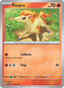Carte Ponyta 077/165 – 151