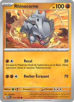 Carte Rhinocorne 111/165 – 151