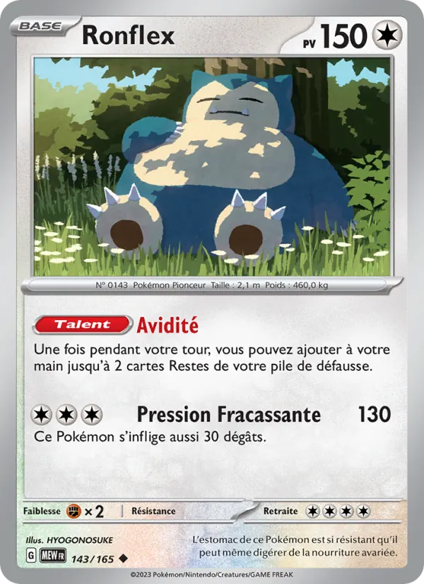 Carte Ronflex 143/165 – 151