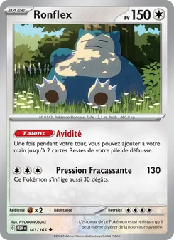 Carte Ronflex 143/165 – 151