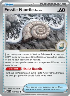 Carte Fossile Nautile Ancien 153/165 – 151