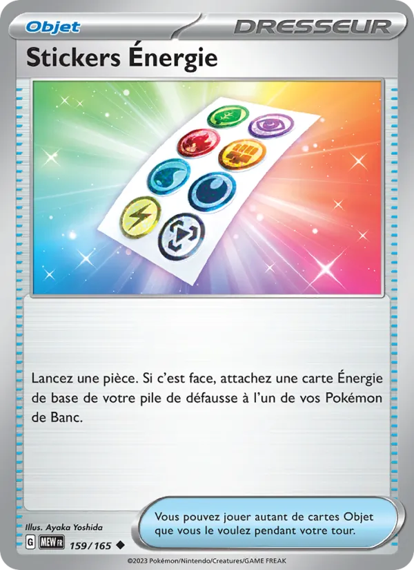Carte Stickers Énergie 159/165 – 151