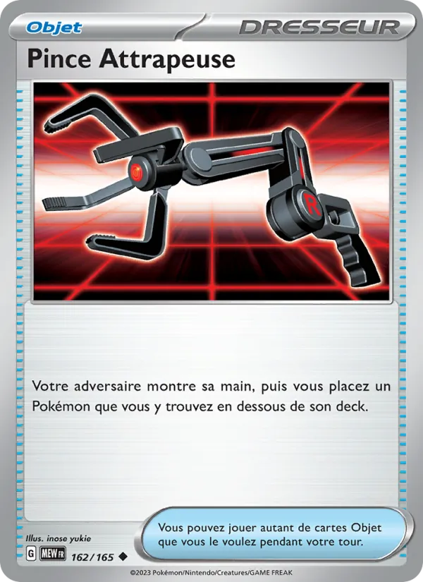 Carte Pince Attrapeuse 162/165 – 151