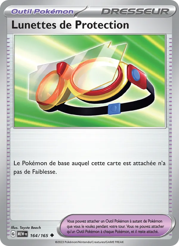 Carte Lunettes de Protection 164/165 – 151