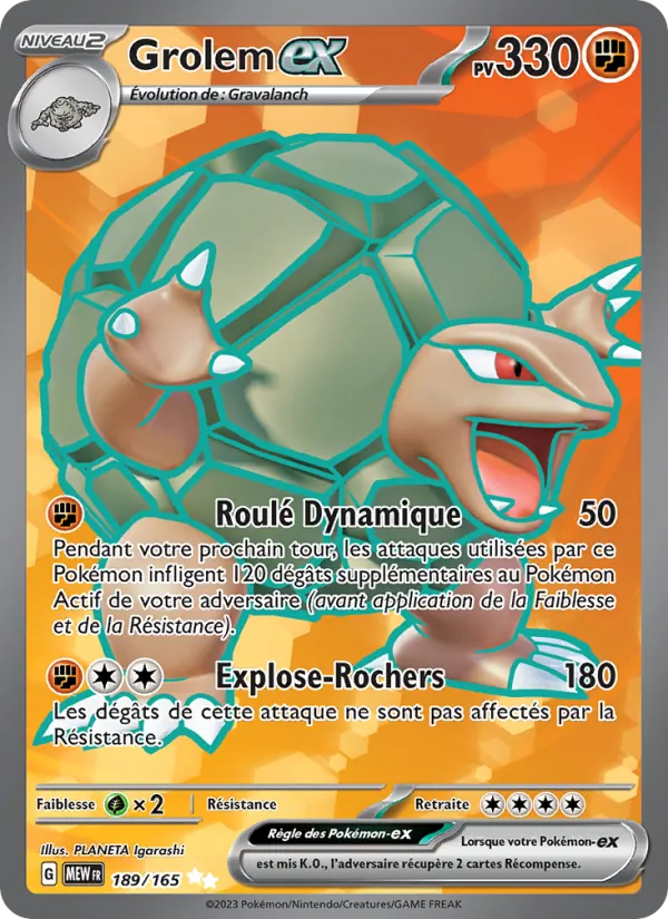 Carte Grolem-ex 189/165 – 151