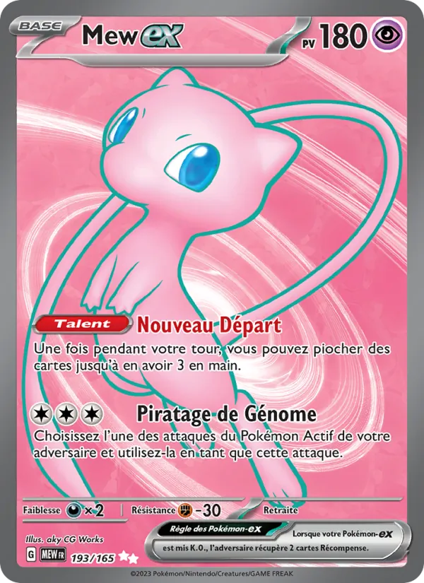 Carte Mew-ex 193/165 – 151