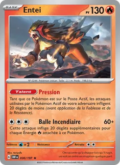 Carte Entei 030/197 – Flammes Obsidiennes