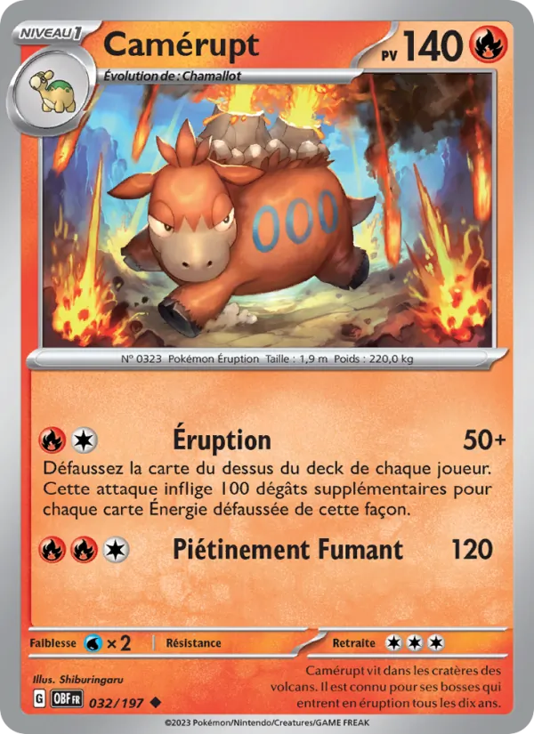 Carte Camérupt 032/197 – Flammes Obsidiennes