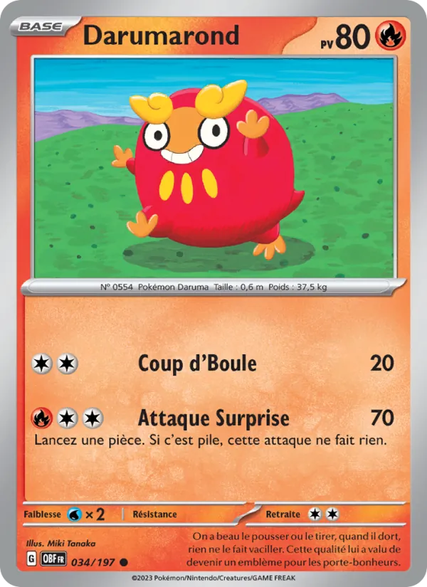 Carte Darumarond 034/197 – Flammes Obsidiennes