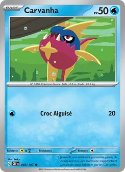 Carte Carvanha 046/197 – Flammes Obsidiennes