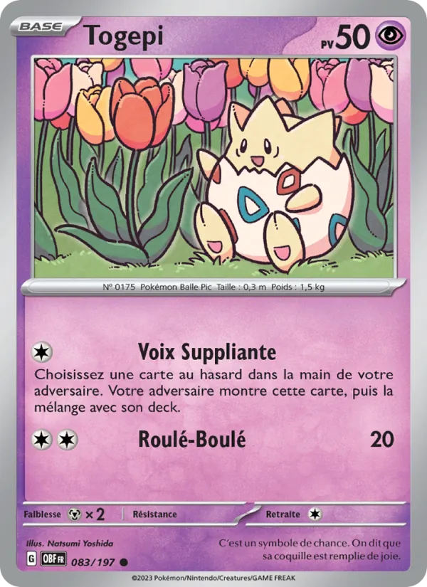 Carte Togepi 083/197 – Flammes Obsidiennes