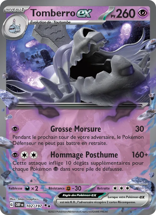Carte Tomberro-ex 102/197 – Flammes Obsidiennes