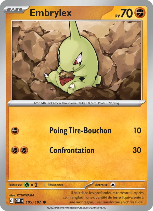 Carte Embrylex 105/197 – Flammes Obsidiennes
